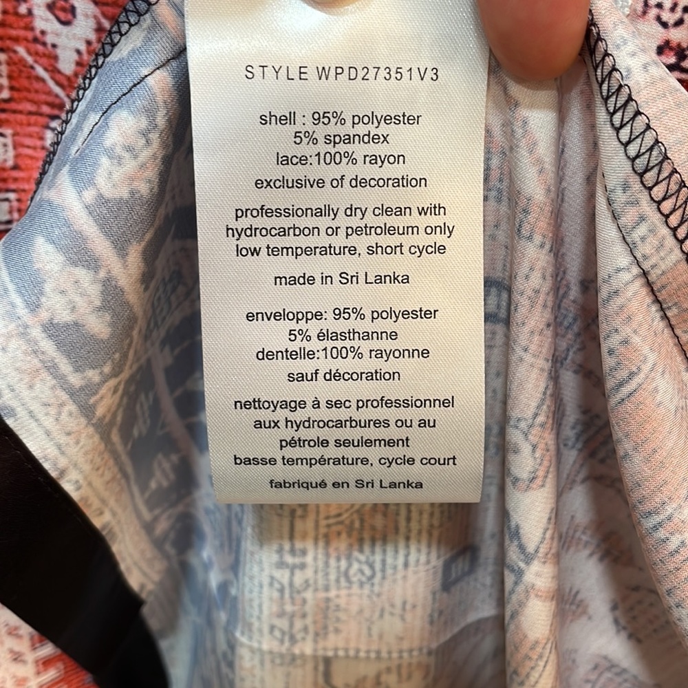 David’s Bridal Multicolor Silky Tie Waist Knee Length Robe Size S/M - Picture 12 of 16